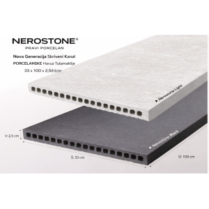 Nerostone porcelanska rubna plocica 100X33X2,5 svetla